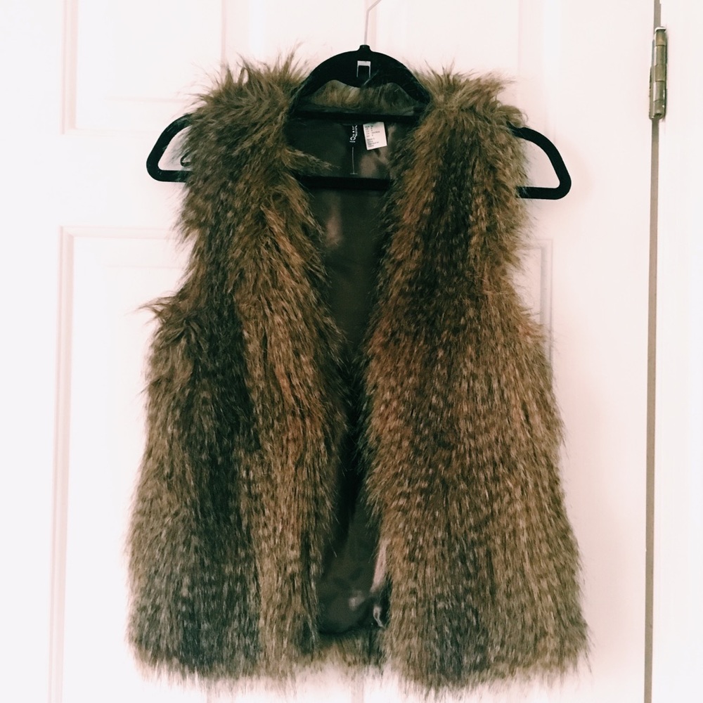 Faux fur vest